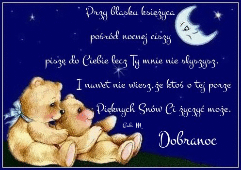 Dwa misie przesyłają wirtualne pozdrowienia na dobranoc